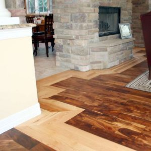 Wood Floors With Handcrafted Borders, Hardwood Floor With Contrasting Border