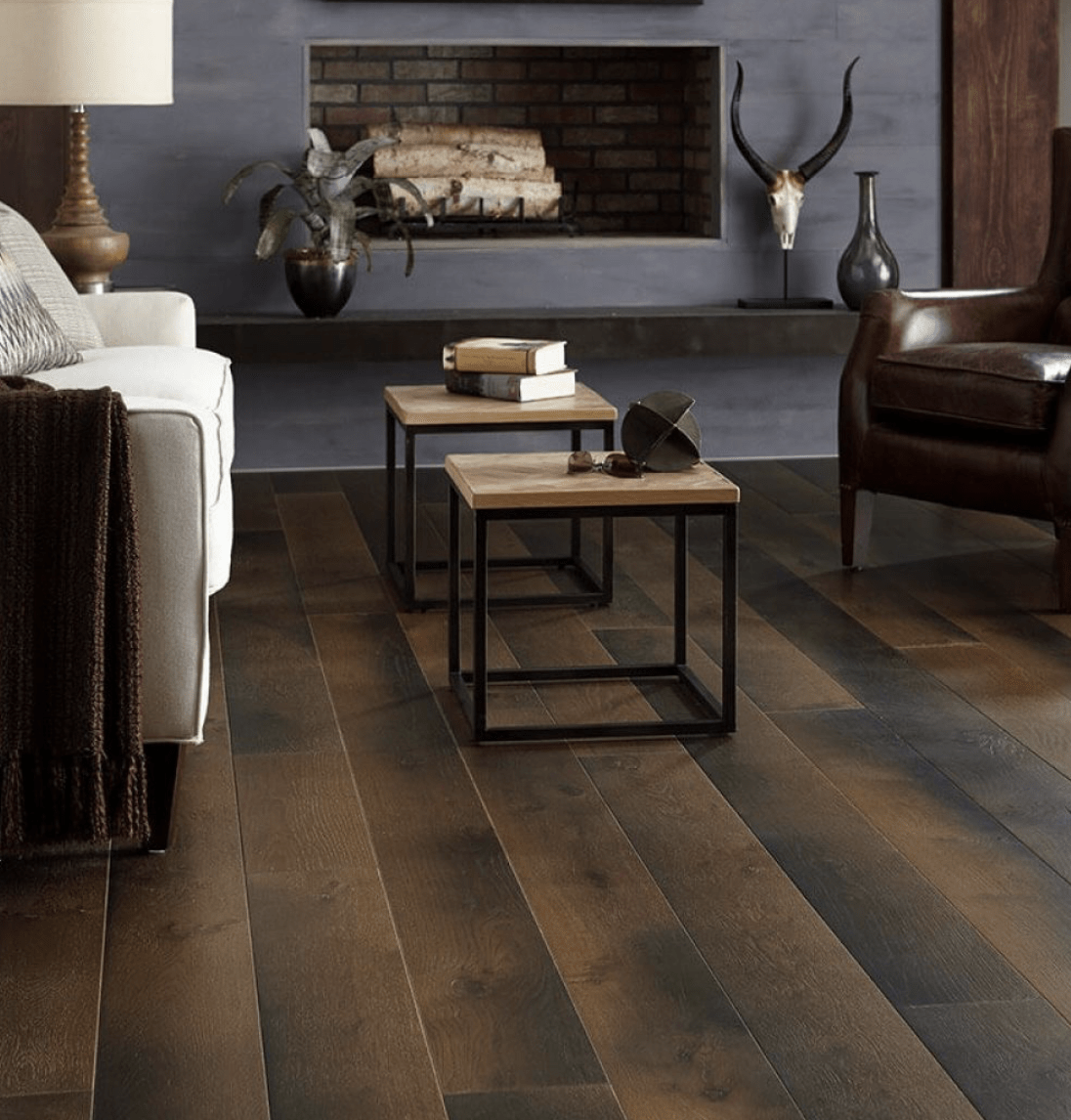 Rustic hardwood store flooring