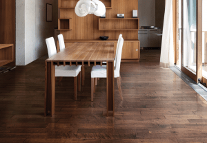 A beautifully refinished room with great flooring refinished, highlighting expert refinishing work in a Colorado home.