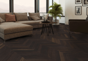 Beautiful living room with elegant wood floors, highlighting the benefits of installing wood floors in your home.